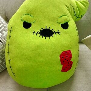 Disney Bright Green Plush from The Nightmare Before Christmas squish able pillow
